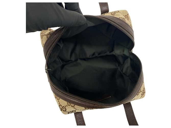 Borsa Gucci in tela GG e pelle Marrone - vista 9
