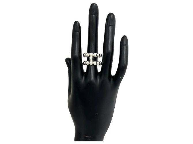 Ring Hermès Anello Hermes Parade Band in Argento 925 - vista 2