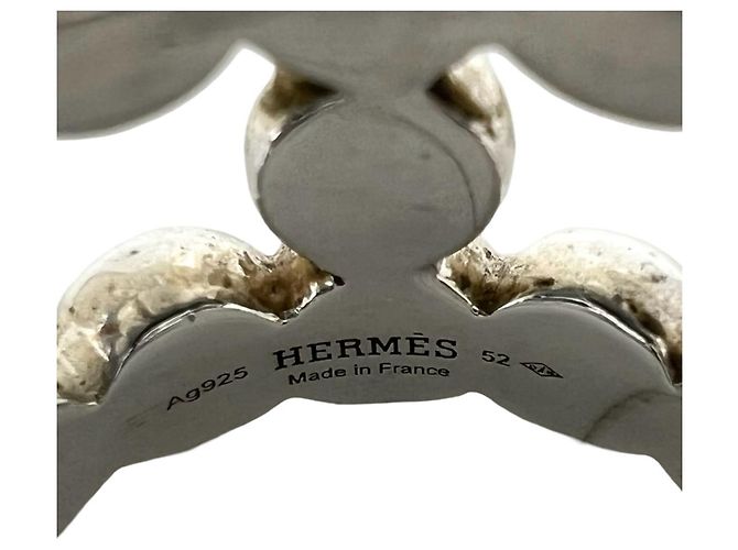Ring Hermès Anello Hermes Parade Band in Argento 925 - vista 3