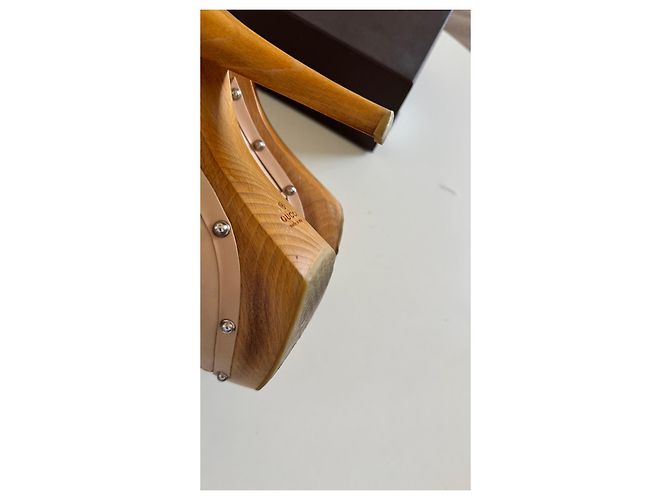 Zoccoli Gucci Horsebit Beige - vista 5