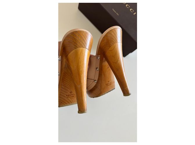 Zoccoli Gucci Horsebit Beige - vista 9