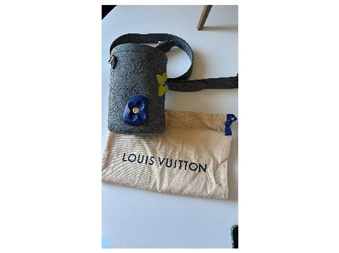Borsa a secchiello Louis Vuitton in pelle grigia Grigio - vista 6