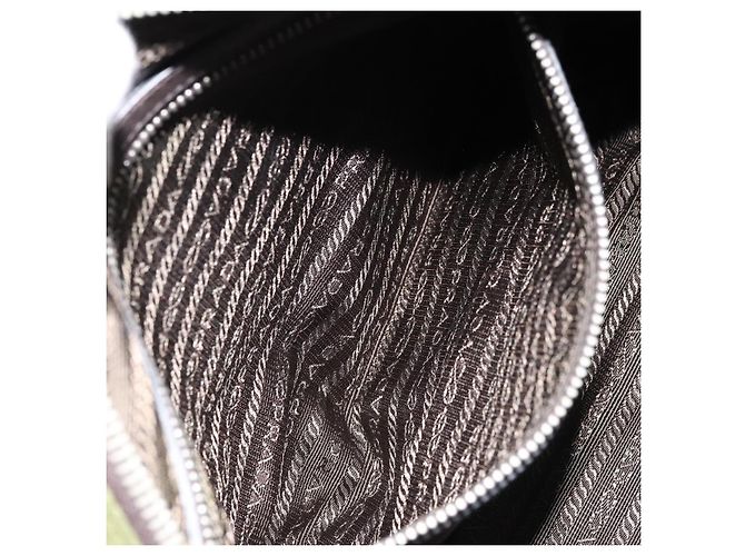 PRADA Schultertasche Nylon Silver Khaki - Ansicht 22