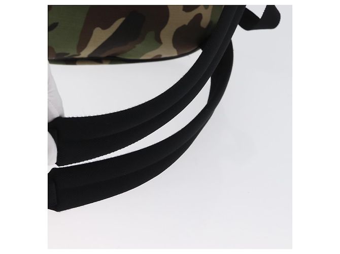 SAINT LAURENT Backpack Canvas Khaki Silver Camouflage - vista 9
