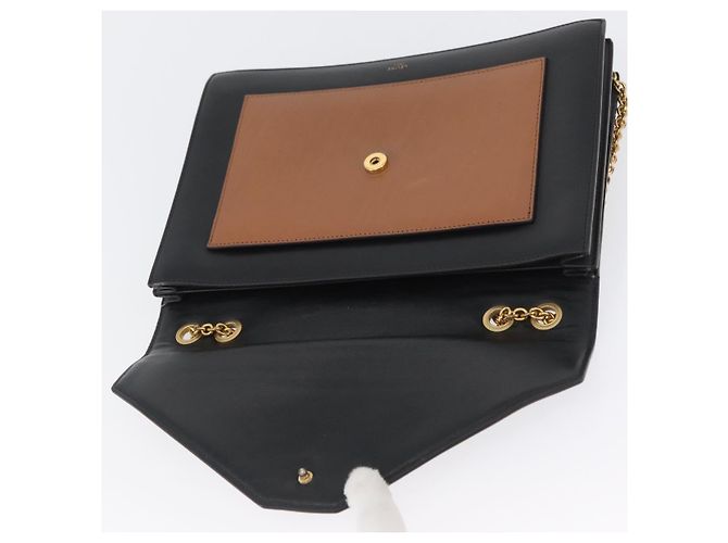 Céline CELINE Large Flap Chain Shoulder Bag Leather Multicolor Gold - vista 10