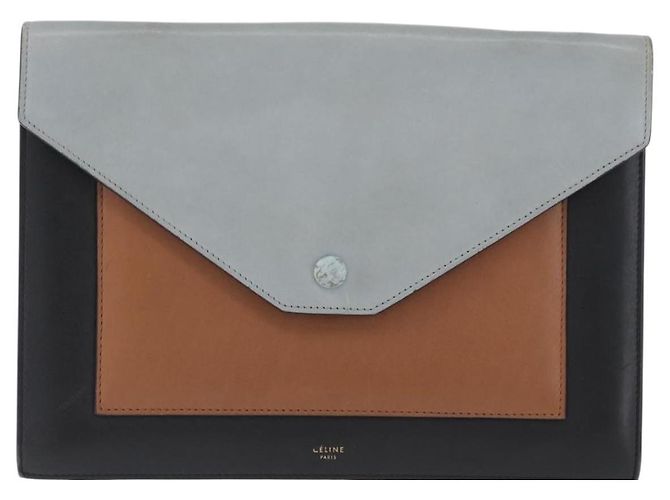 Céline CELINE Large Flap Chain Shoulder Bag Leather Multicolor Gold - vista 13