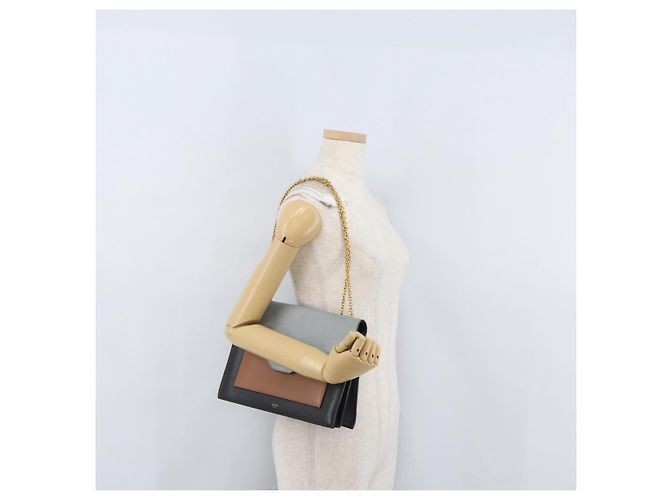 Céline CELINE Large Flap Chain Shoulder Bag Leather Multicolor Gold - vista 25