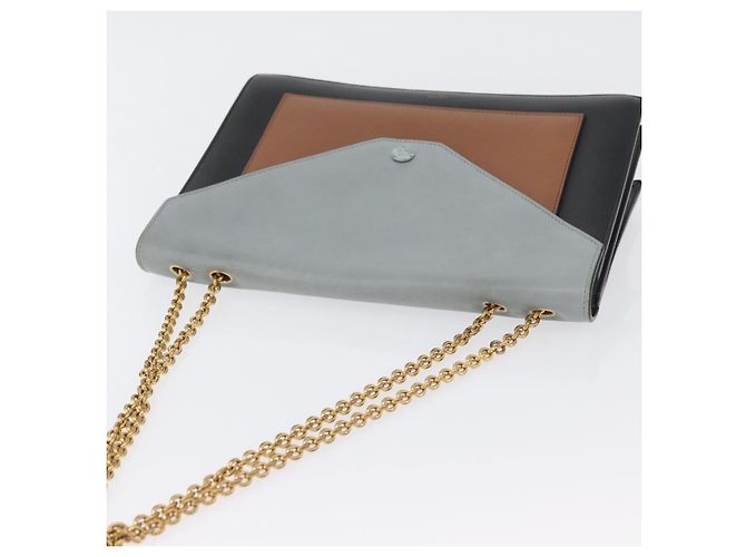 Céline CELINE Large Flap Chain Shoulder Bag Leather Multicolor Gold - vista 6