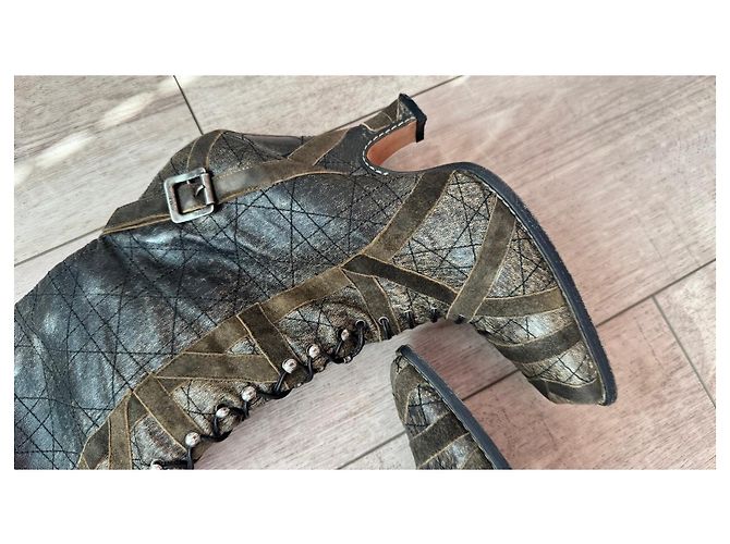 Botas altas para mujer Christian Dior Castaño Gris - vista 12