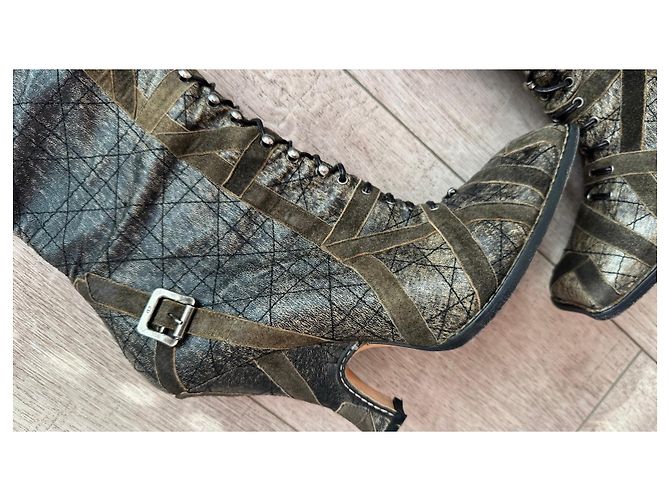 Botas altas para mujer Christian Dior Castaño Gris - vista 13