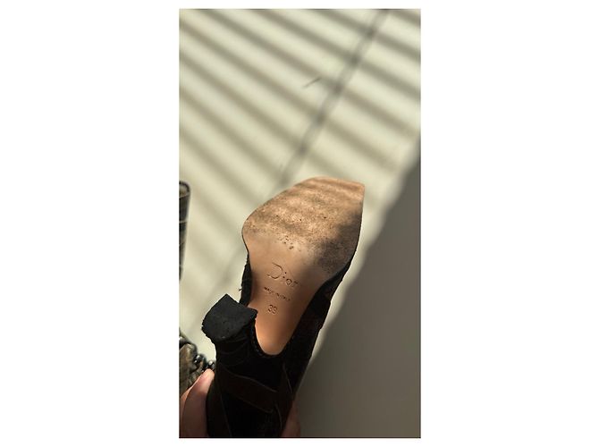 Botas altas para mujer Christian Dior Castaño Gris - vista 4