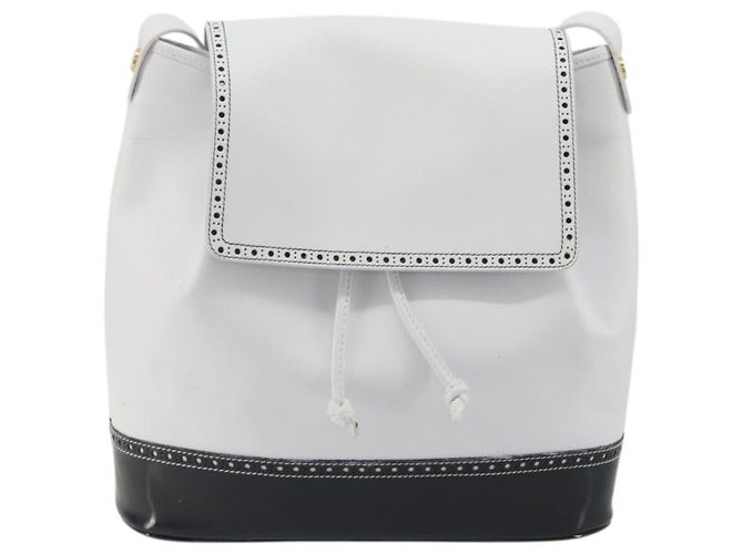 Zaino Salvatore Ferragamo in pelle bianca e oro Auth 197455 Bianco D'oro - vista 2