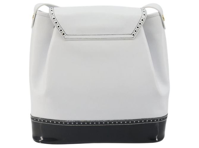 Zaino Salvatore Ferragamo in pelle bianca e oro Auth 197455 Bianco D'oro - vista 3