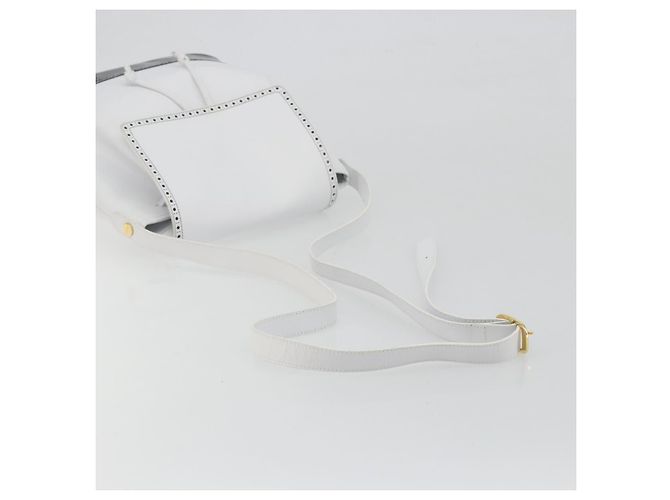 Zaino Salvatore Ferragamo in pelle bianca e oro Auth 197455 Bianco D'oro - vista 7