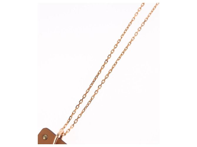 Hermès HERMES Asdu Cool PM Necklace metal Brown Auth 198852V - view 10