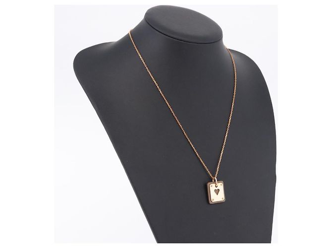 Hermès HERMES Asdu Cool PM Necklace metal Brown Auth 198852V - view 16