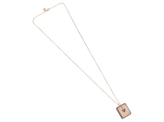 Hermès HERMES Asdu Cool PM Necklace metal Brown Auth 198852V - view 2