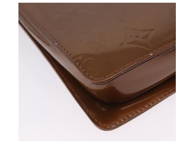LOUIS VUITTON Monogram Vernis Motto Accessory Pouch Bronze M91138 LV Auth ka5713 Bronce - vista 12
