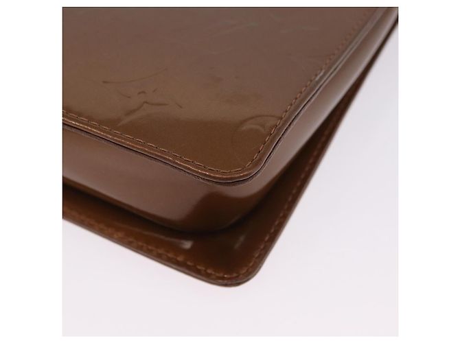 LOUIS VUITTON Monogram Vernis Motto Accessory Pouch Bronze M91138 LV Auth ka5713 Bronce - vista 13