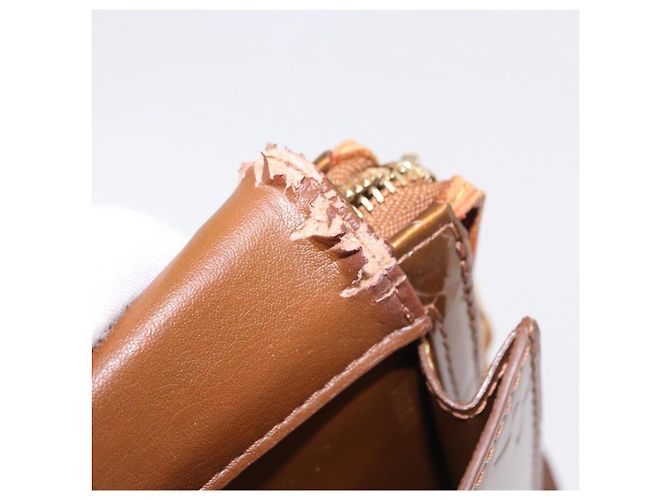 LOUIS VUITTON Monogram Vernis Motto Accessory Pouch Bronze M91138 LV Auth ka5713 Bronce - vista 20
