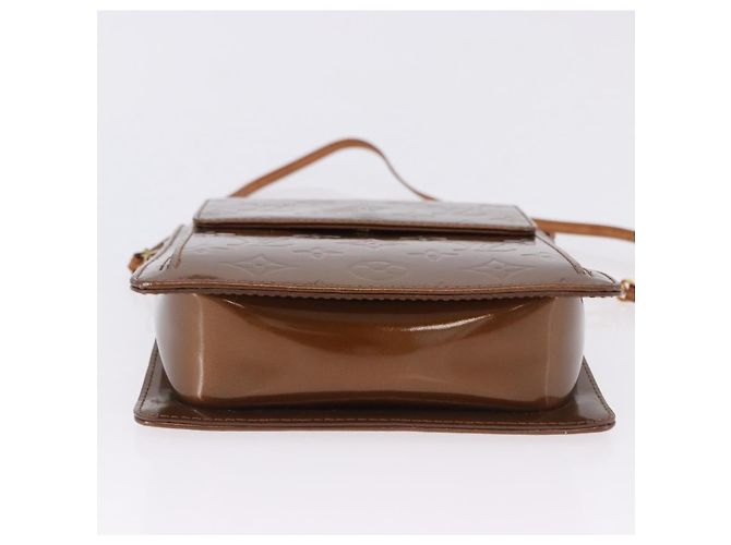 LOUIS VUITTON Monogram Vernis Motto Accessory Pouch Bronze M91138 LV Auth ka5713 Bronce - vista 9