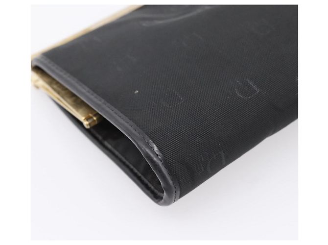 Borsa a Pochette Christian Dior Trotter Canvas Nylon Nero Oro Auth BA15198 D'oro - vista 11