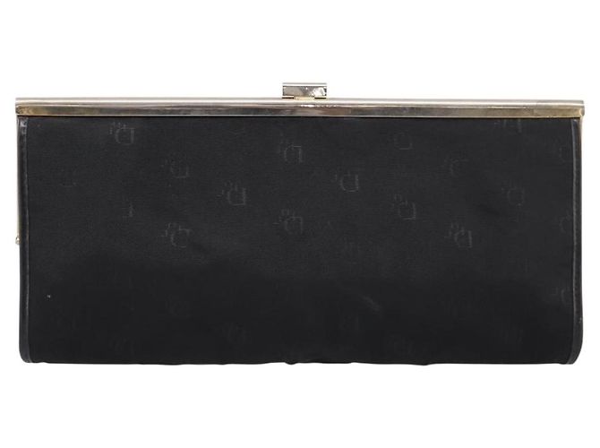 Borsa a Pochette Christian Dior Trotter Canvas Nylon Nero Oro Auth BA15198 D'oro - vista 3