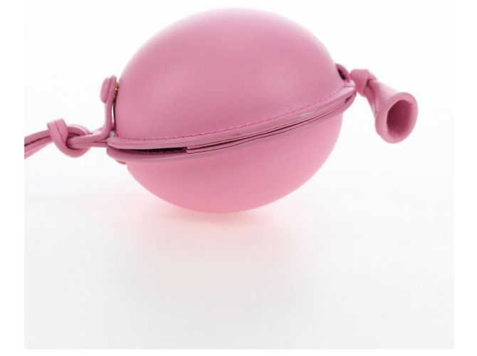 LOEWE Balloon Pouch Leather Pink Auth 196452M Rosa - vista 4