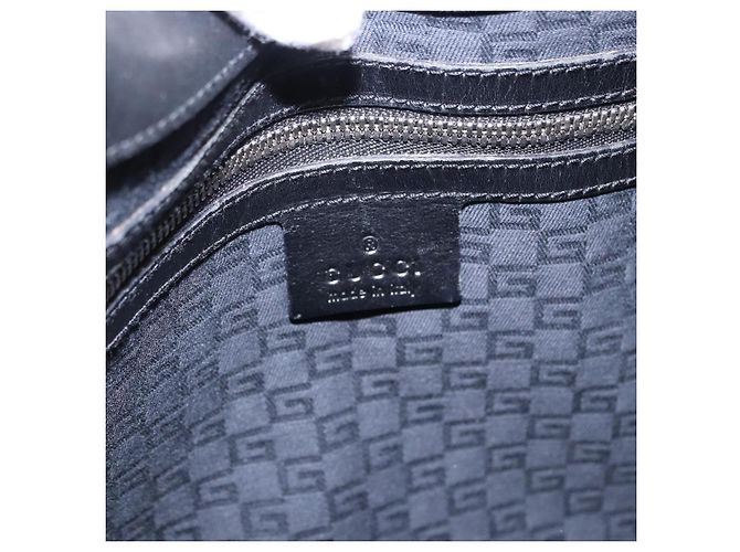 Borsa a tracolla GUCCI Interlocking Canvas Black Silver 114879 Auth am12452A Nero Argento - vista 16