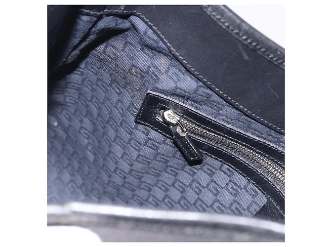 Borsa a tracolla GUCCI Interlocking Canvas Black Silver 114879 Auth am12452A Nero Argento - vista 20