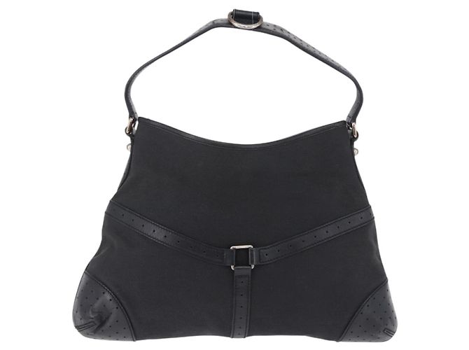 Borsa a tracolla GUCCI Interlocking Canvas Black Silver 114879 Auth am12452A Nero Argento - vista 3
