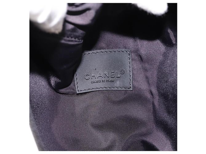 CHANEL Sport-Getränkehalter Nylon White Black CC Auth ka5764A Schwarz Weiß - Ansicht 17