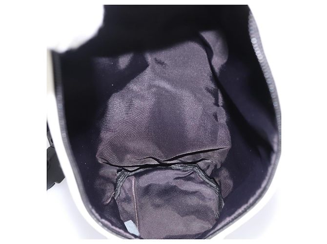 CHANEL Sport-Getränkehalter Nylon White Black CC Auth ka5764A Schwarz Weiß - Ansicht 18