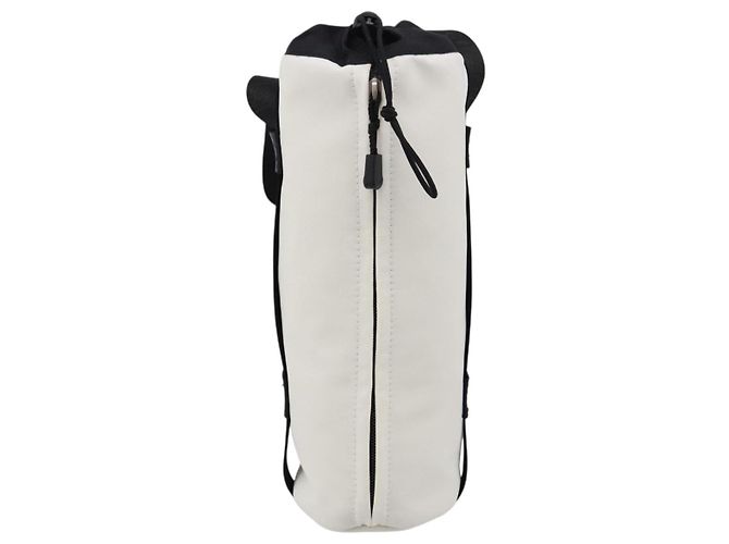 CHANEL Sport-Getränkehalter Nylon White Black CC Auth ka5764A Schwarz Weiß - Ansicht 3