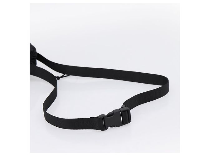 CHANEL Sport-Getränkehalter Nylon White Black CC Auth ka5764A Schwarz Weiß - Ansicht 7