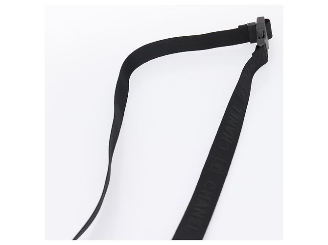 CHANEL Sport-Getränkehalter Nylon White Black CC Auth ka5764A Schwarz Weiß - Ansicht 8