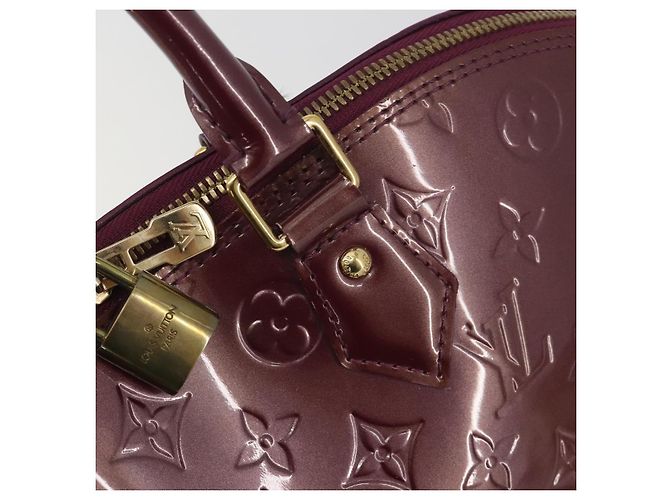 LOUIS VUITTON Monogram Vernis Alma GM Hand Bag Violet M93594 LV Auth 195927V Porpora - vista 15