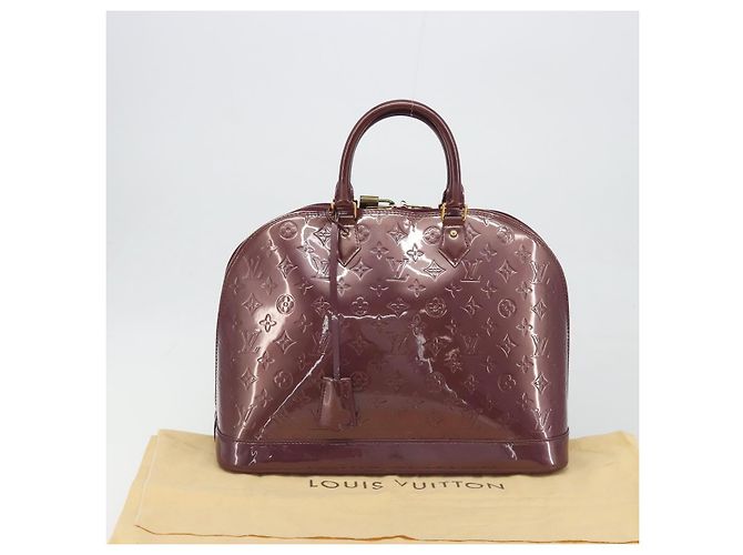 LOUIS VUITTON Monogram Vernis Alma GM Hand Bag Violet M93594 LV Auth 195927V Porpora - vista 24