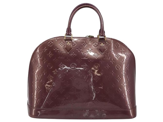 LOUIS VUITTON Monogram Vernis Alma GM Hand Bag Violet M93594 LV Auth 195927V Porpora - vista 3