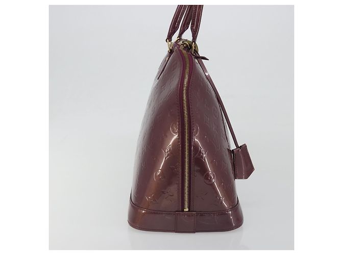 LOUIS VUITTON Monogram Vernis Alma GM Hand Bag Violet M93594 LV Auth 195927V Porpora - vista 5