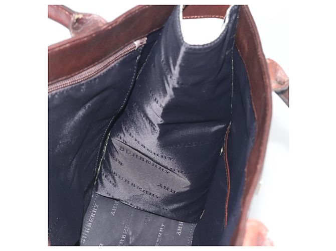 Borsa a mano BURBERRY Nova Check Canvas Beige Silver Auth 198650 Argento - vista 17
