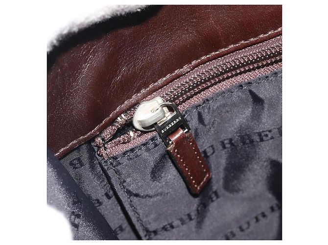 Borsa a mano BURBERRY Nova Check Canvas Beige Silver Auth 198650 Argento - vista 19