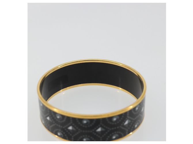 Hermès HERMES Email MM Bracelet Metal Black Gold Auth 198832M Nero D'oro - vista 10