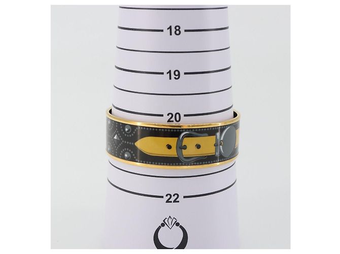 Hermès HERMES Email MM Bracelet Metal Black Gold Auth 198832M Nero D'oro - vista 12