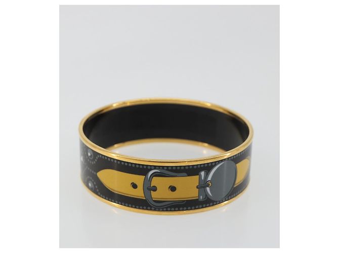 Hermès HERMES Email MM Bracelet Metal Black Gold Auth 198832M Nero D'oro - vista 5