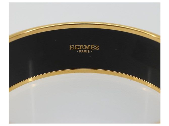 Hermès HERMES Email MM Bracelet Metal Black Gold Auth 198832M Nero D'oro - vista 7