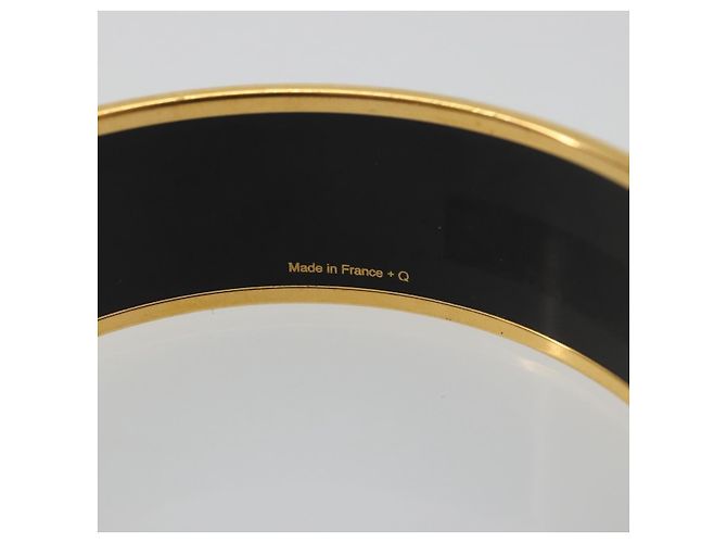 Hermès HERMES Email MM Bracelet Metal Black Gold Auth 198832M Nero D'oro - vista 8