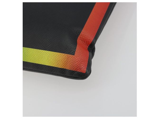LOUIS VUITTON taiga rainbow Chain Pochette A4 Bag Black M30347 LV Auth 195606A Nero - vista 10