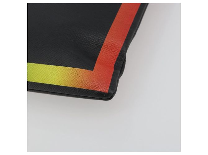 LOUIS VUITTON taiga rainbow Chain Pochette A4 Bag Black M30347 LV Auth 195606A Nero - vista 8