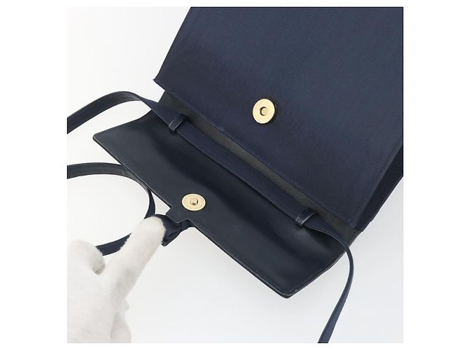 Borsa a spalla GUCCI Nylon Navy Gold Tone 004 110 0277 Auth BA14973 Blu navy - vista 15